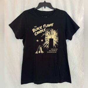 Hocus Pocus “Black Flame Candle” Fitted Graphic T-shirt